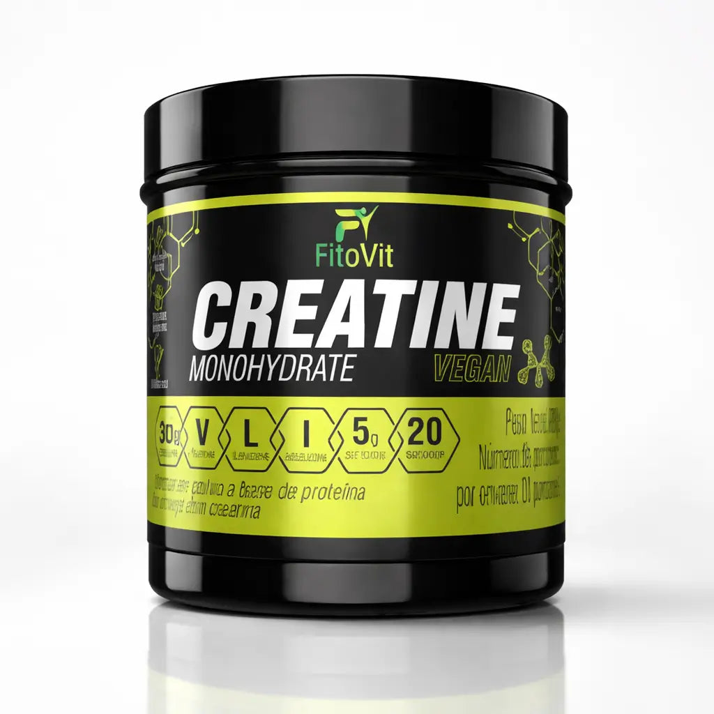 Mejora tu rendimiento físico, aumenta tu fuerza y potencia muscular con el suplemento en polvo concentrado Creatine Monohydrate de Fitovit (300 g)