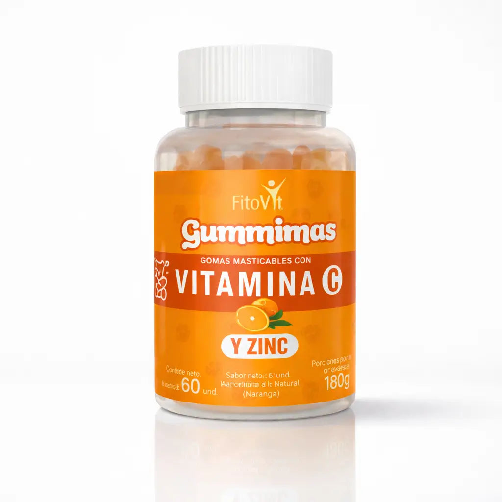 Mejora tu energía y vitalidad, fortalece tu sistema inmunológico, refuerza la protección celular y la salud de tu piel con las gomitas con vitamina C y zinc de Fitovit (x60)