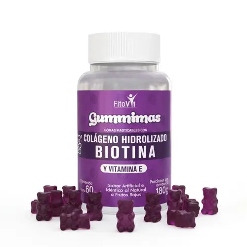 Refuerza tu belleza desde adentro con gomitas con Colágeno Hidrolizado, Biotina y Vitamina E | FITOVIT x60